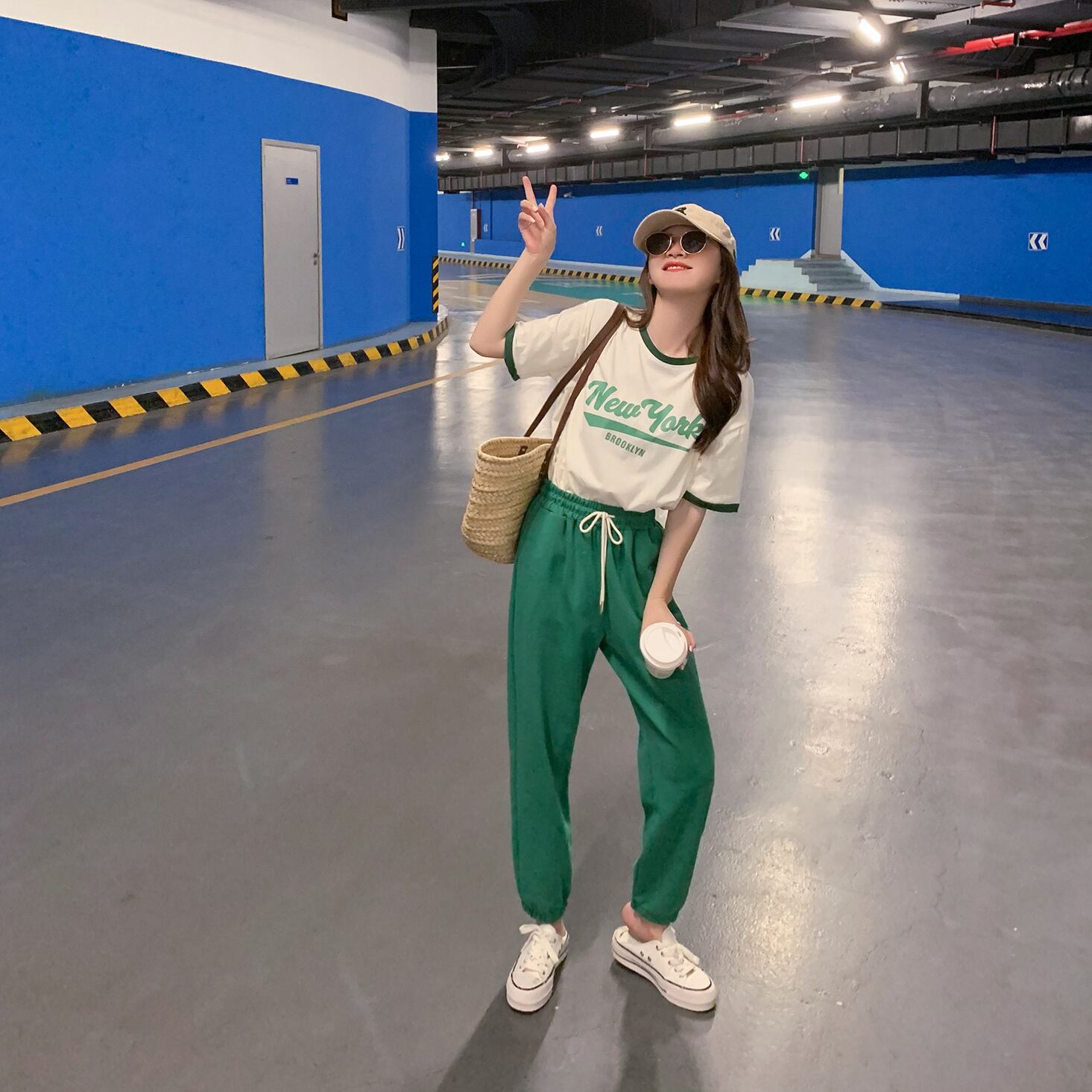 スタイルサマーTシャツ ハイウェストパンツ 夏物 6Du_Shop_Women86247659459