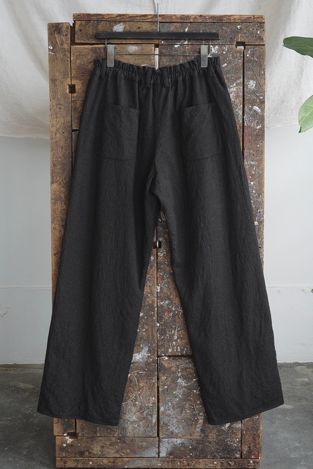 CHEZ VIDALENC - PANTS GARY (BOILED WOOL) | Brownie