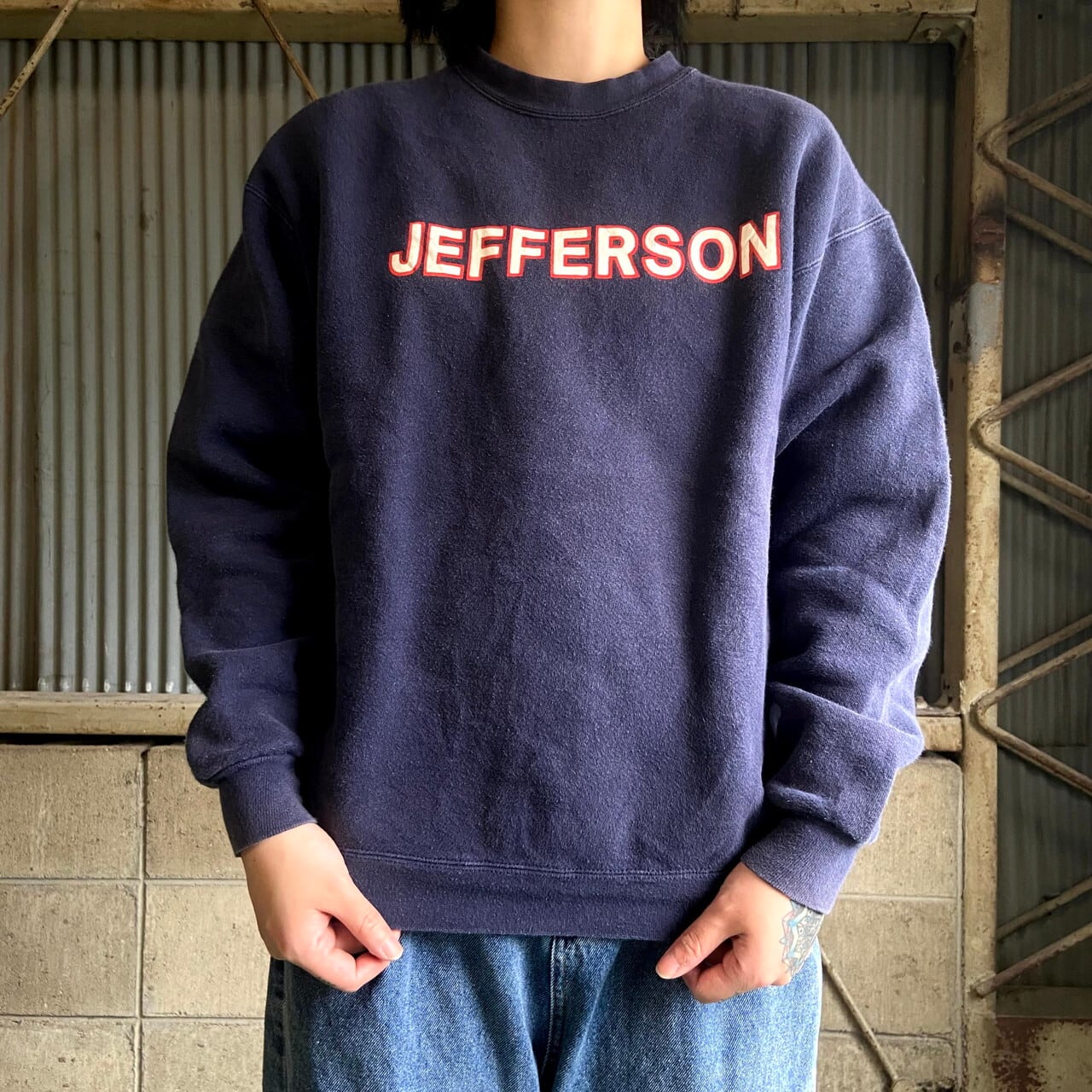 90年代 USA製 Lee リー ヘビーウェイト JEFFERSON カレッジプリント