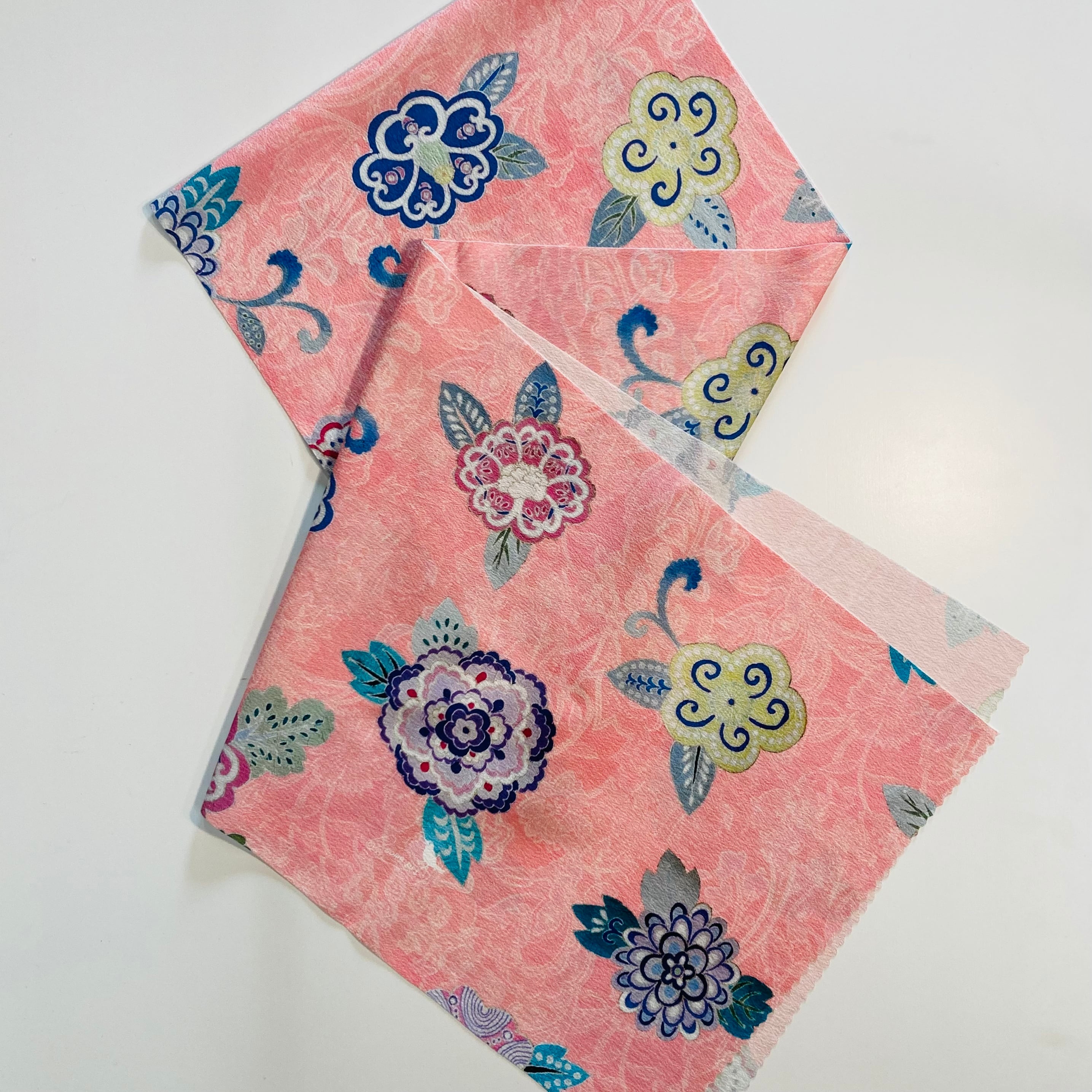 some-pri 帯揚げストール「華紋」黒・ピンク・グリーン