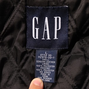 優良皮革 L OLD GAP レザージャケット オールドギャップ ブラック 黒