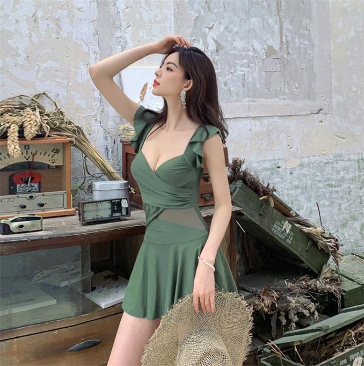 ワンピース水着 セクシー スリム 温泉 ビーチ 水着 コンサバティブ