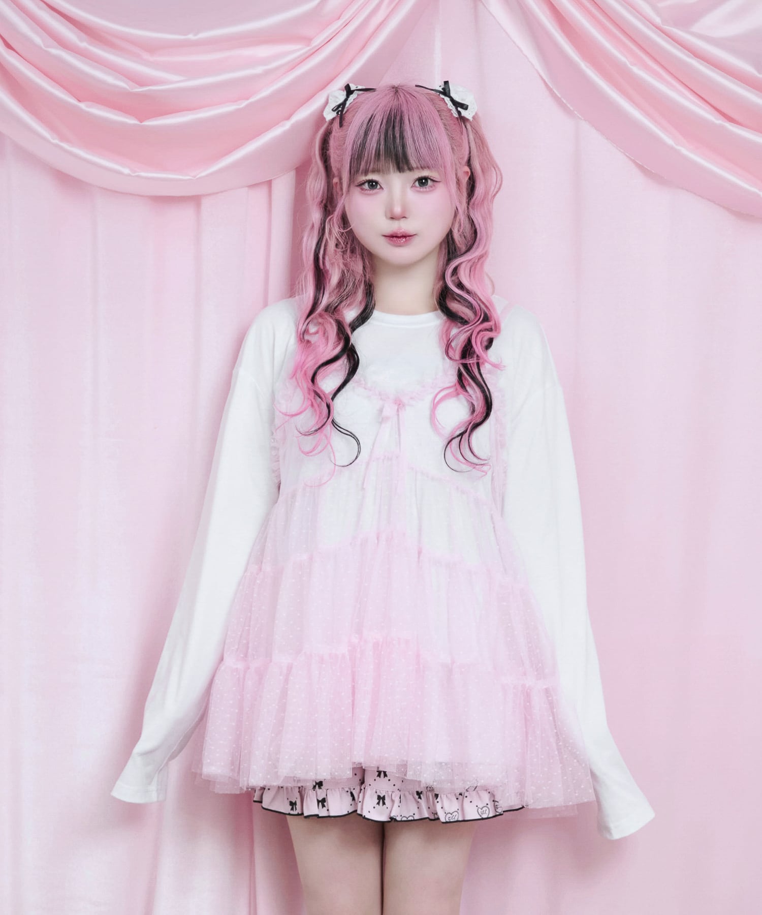 定価7万 SHIROMA シロマ 23SS チュールロングビスチェ ピンク ℳ𝒶𝑔𝒾𝒶 𝒞𝒽𝒶𝓇𝓂｜.⋆𝜗𝜚 いちばんかわいい自分になれる、魔法の