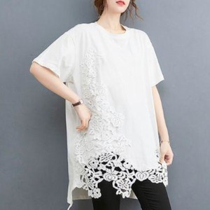 裾レースルーズ Tシャツ 2col Y TS010