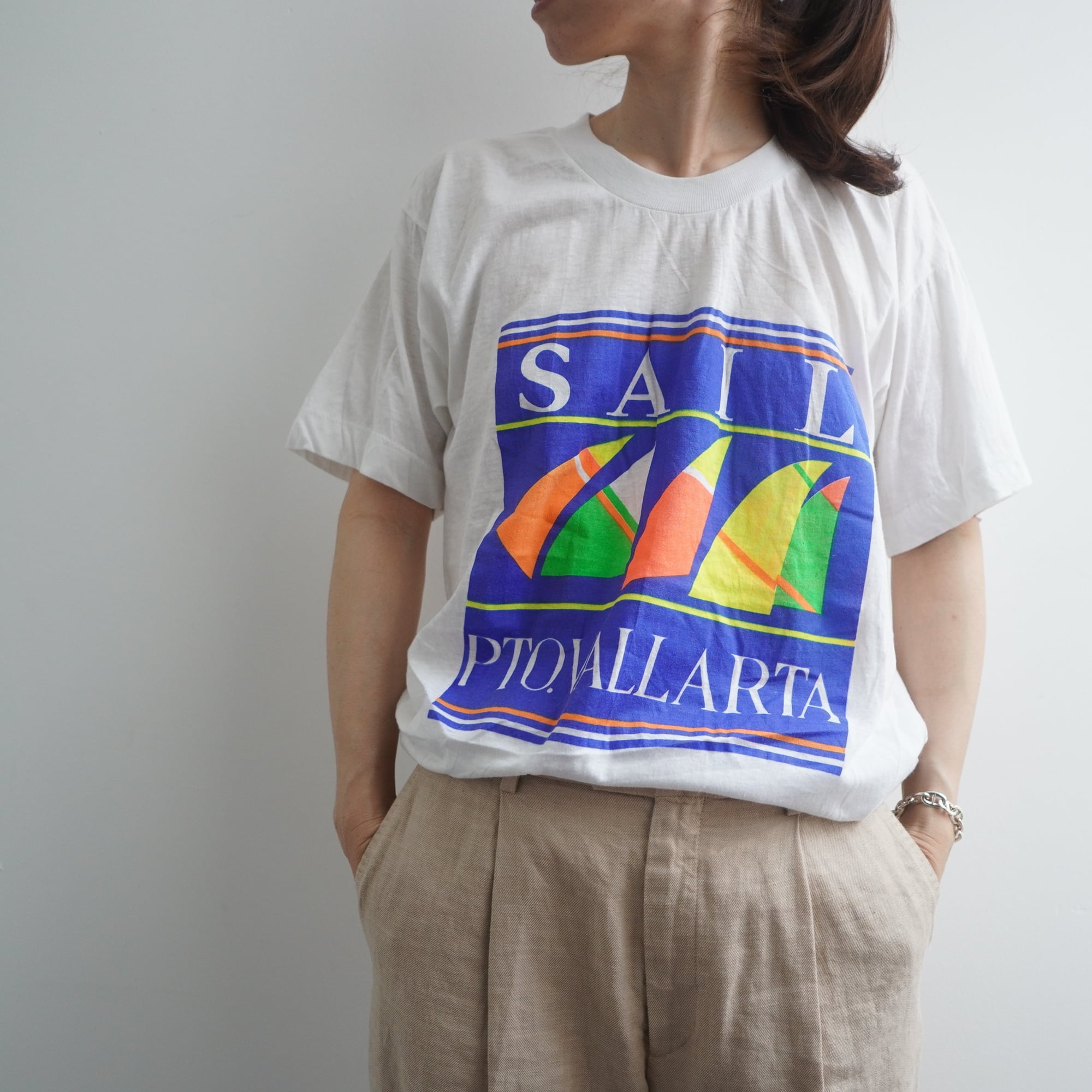 【460】ヴィンテージ Tシャツ 70s sail pto.vallarta FAJER | ビンテージ雑貨 家と外で powered by BASE