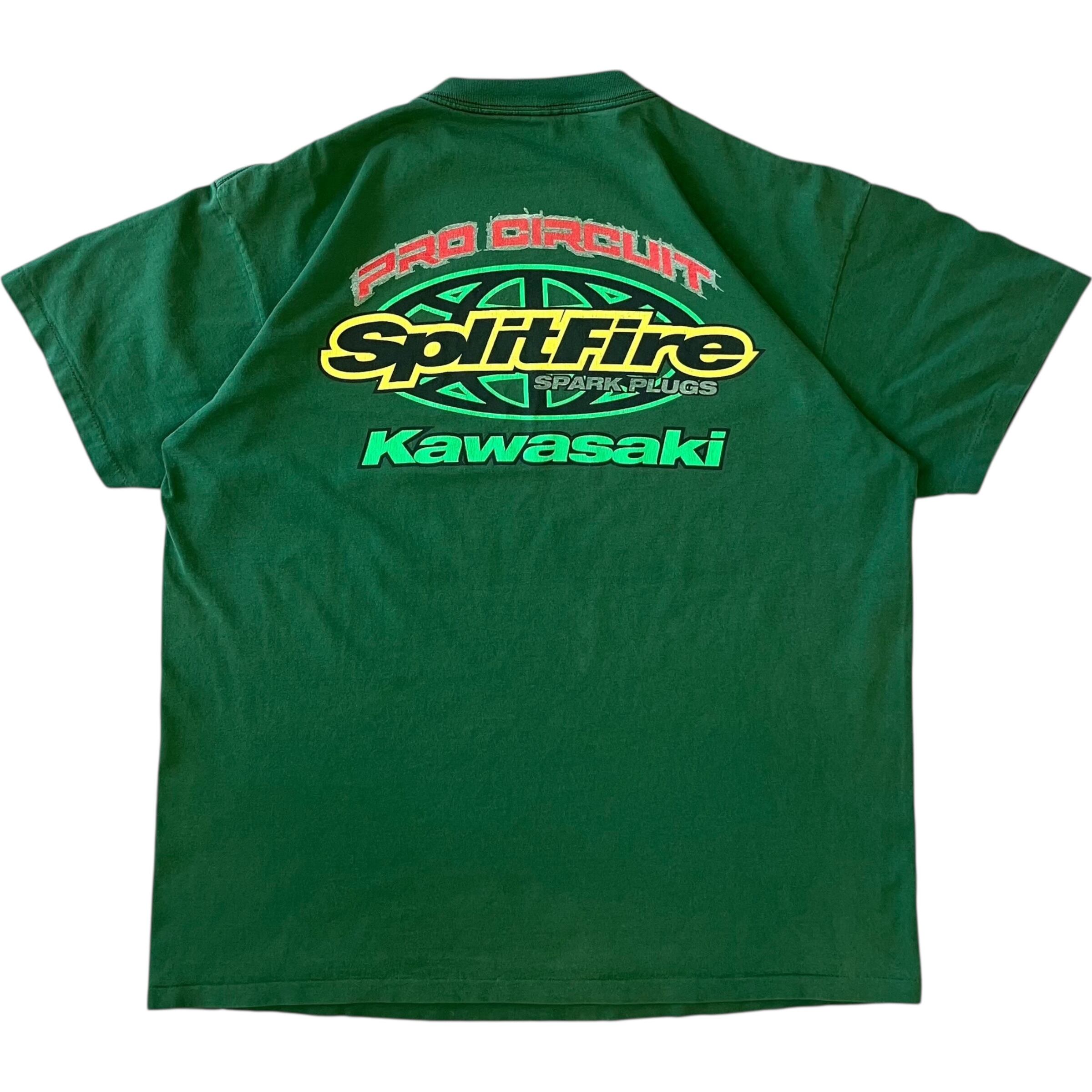 《XL》SplitFire 90s プリントTシャツ シングルステッチ Kawasaki No.2982