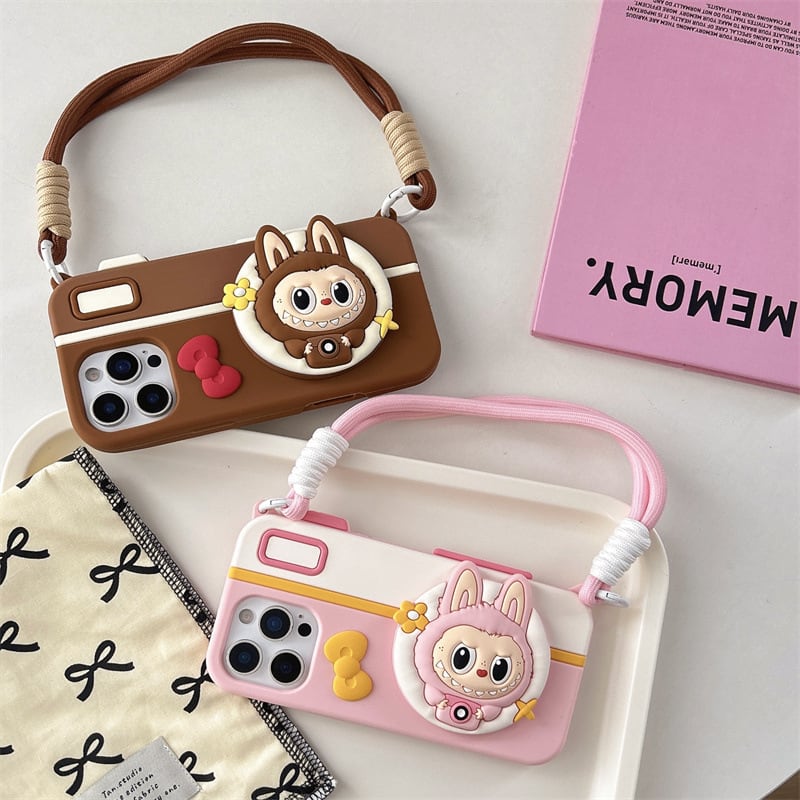 超絶な肌触り!立体ラブブがかわいい labubu スマホケース iPhone 17/16/15対応 カメラモチーフ スマホケース カメラ 可愛い 肌ざわり最高