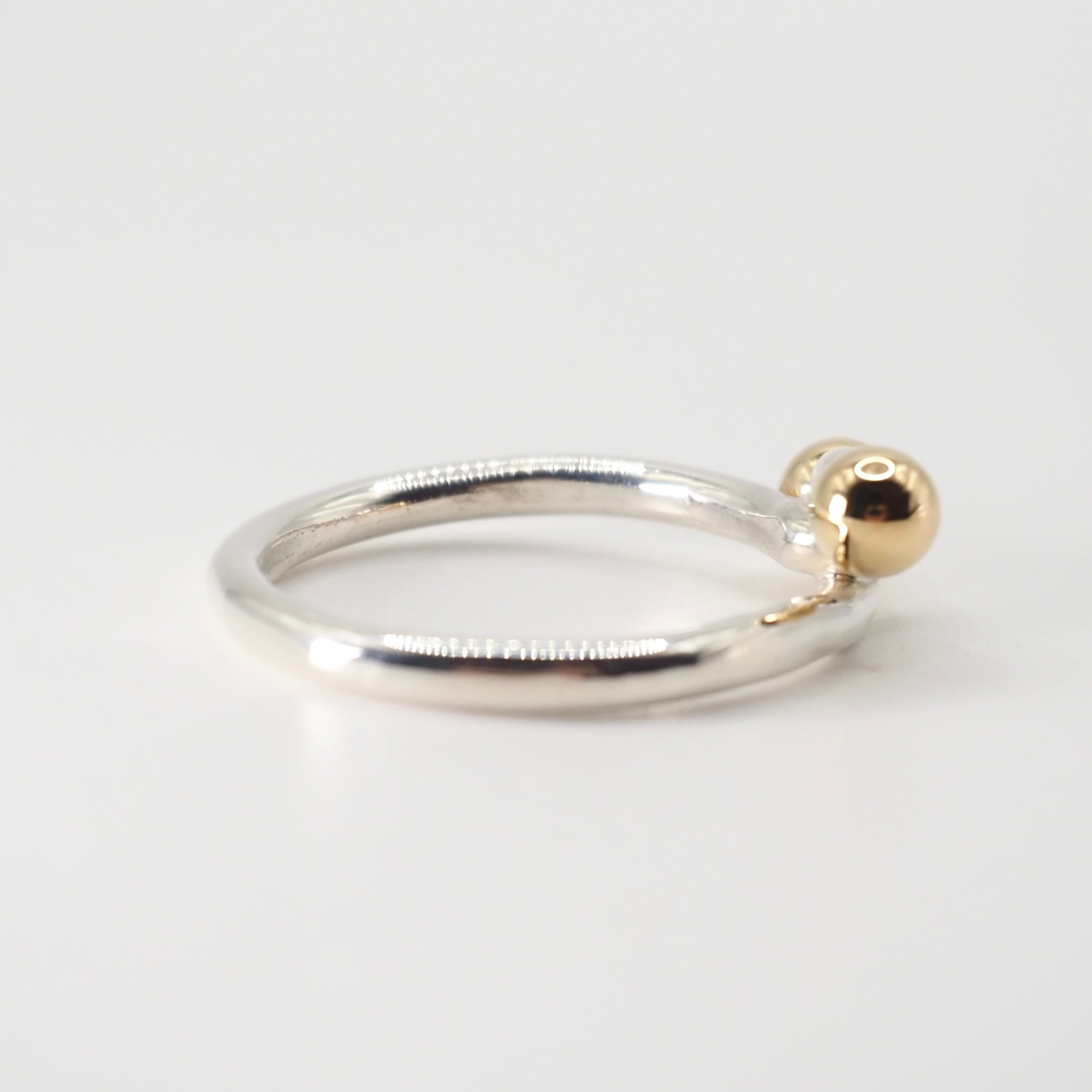 Tiffany&Co. 約10号 ラブノットリング シルバー925 K18 ティファニー