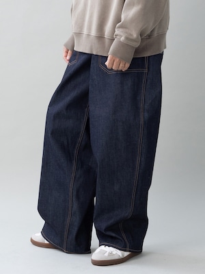 EGO TRIPPING (エゴトリッピング) USN-DENIMTROUSERS デニムパンツ / INDIGO×金茶ステッチ 626700-58
