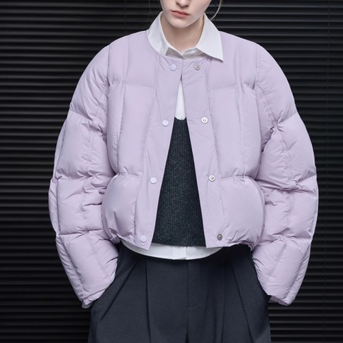 ノーカラーショートダウンジャケット ・20182