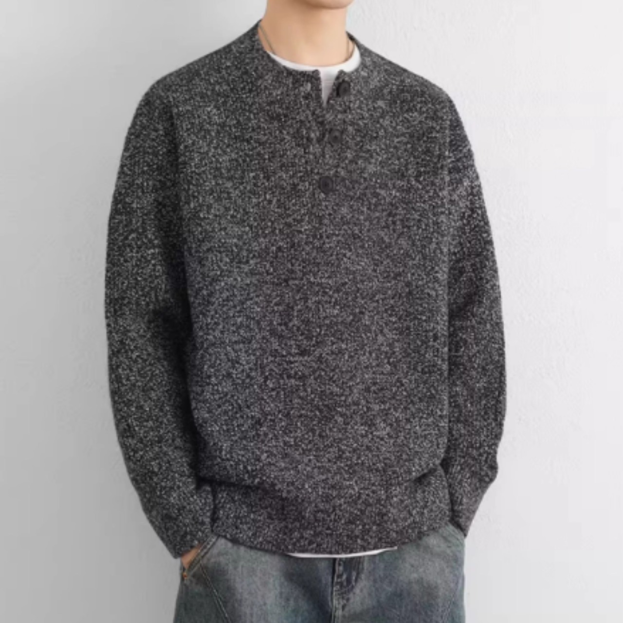 ヘンリーネックニット　 TB1708・画像4