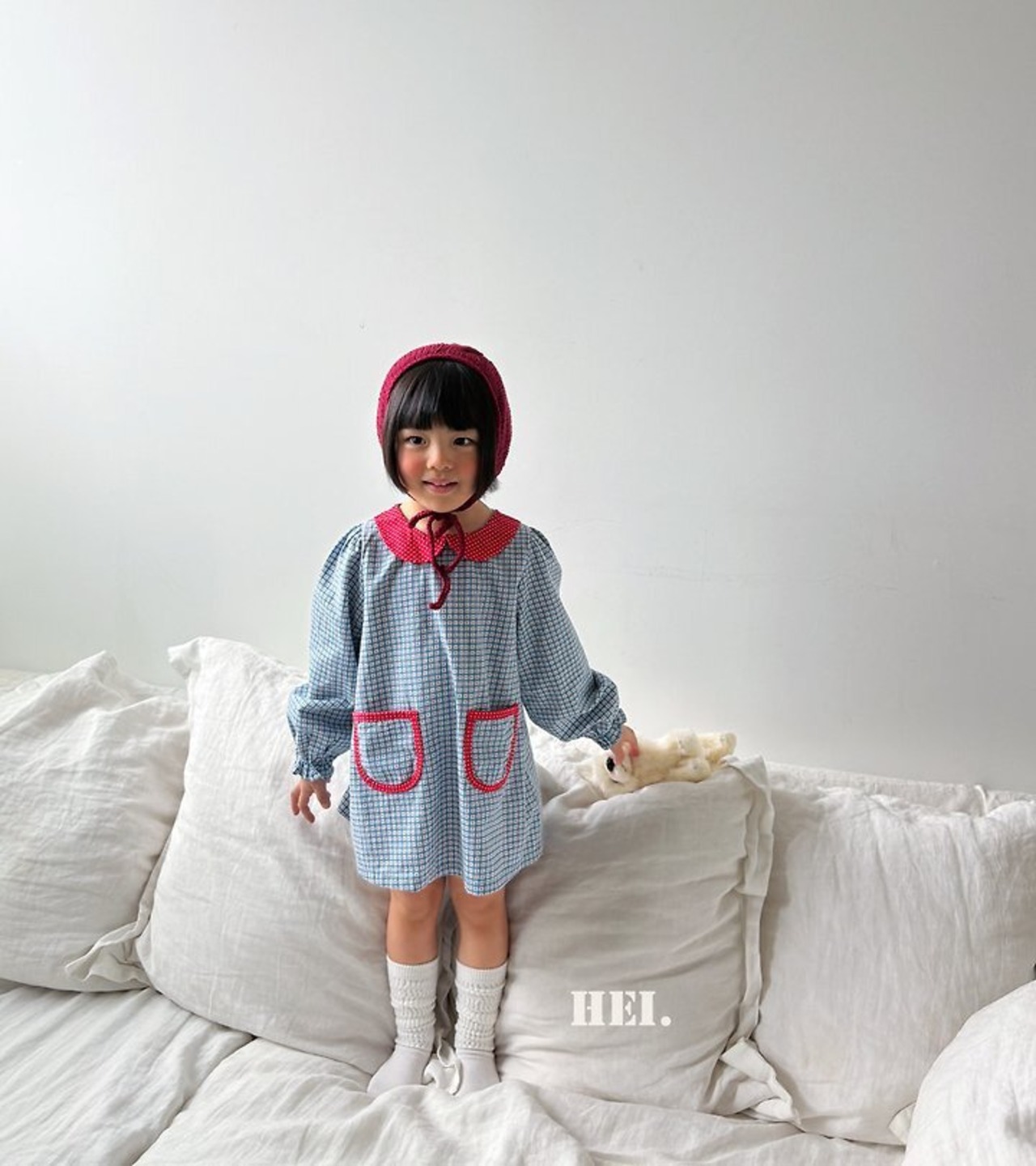 韓国子供服 / 26Autumn / 〖取寄〗Hei / マアチルダワンピース / キッズ服 / カラフル服 / 秋服 *XS~XL*