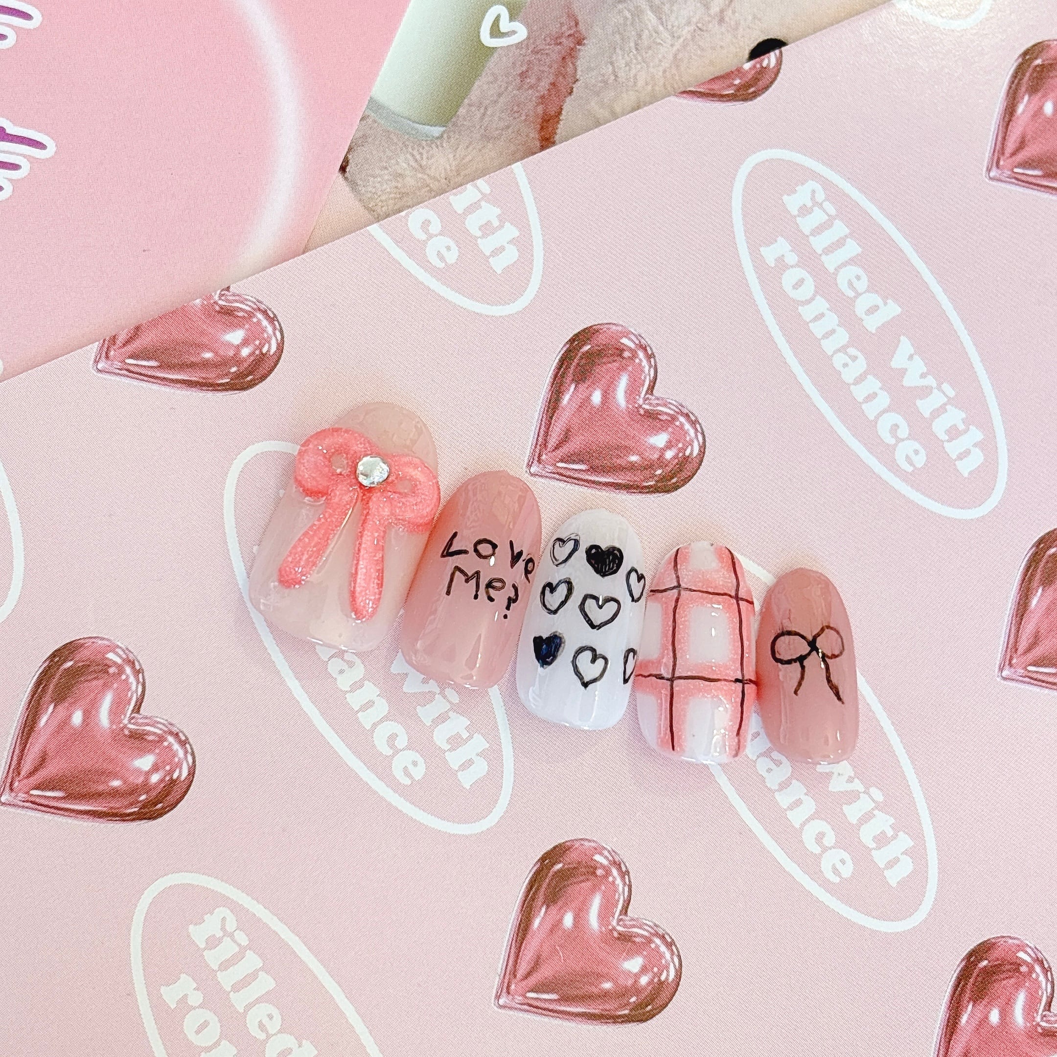 送料無料】ネイルチップNo.130♡ネイル/韓国/アート/パーツ/カラフル