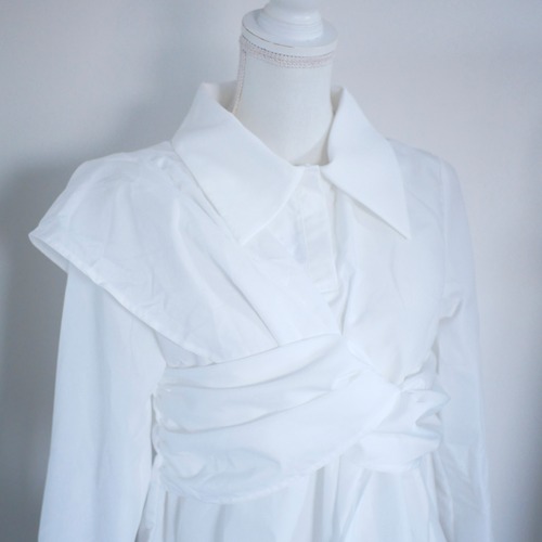 ドレープクロスシャツ　全2色