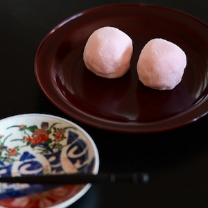 【50614】輪島塗 溜塗りの木皿 /  Wajima Nuri Tamenuri Tray Round