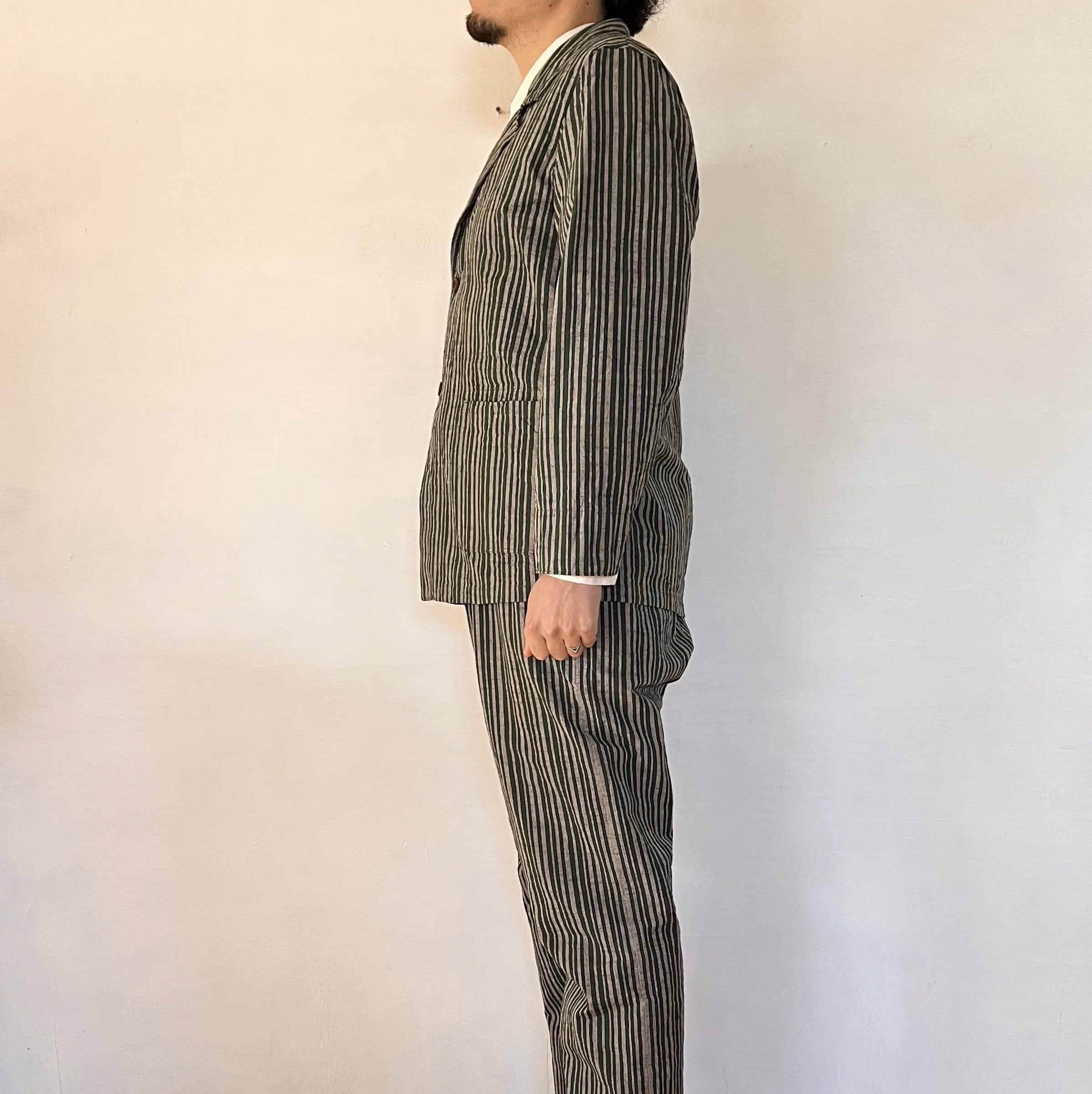 UNISEX 会津木綿ジャケット 縞 | gracola