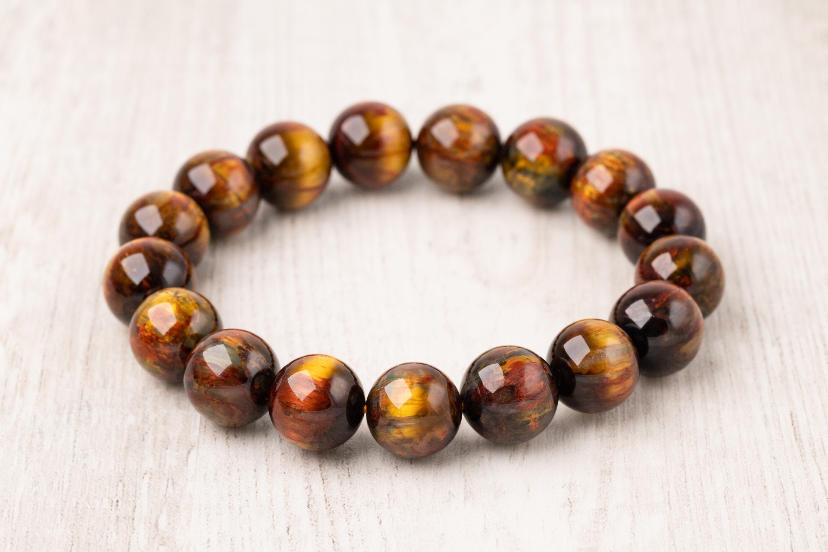 ◇一点物◇ ゴールデンレッドピーターサイト ブレスレット 12.5mm