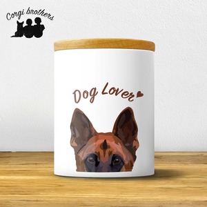 【 ジャーマンシェパード 毛色1色 】 キャニスター 保存容器 お家用 プレゼント 犬 ペット うちの子 犬グッズ