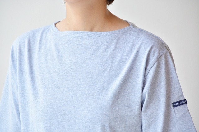 セントジェームス SAINT JAMES 薄手無地シャツ半袖(PIRIAC)CIEL CH T3