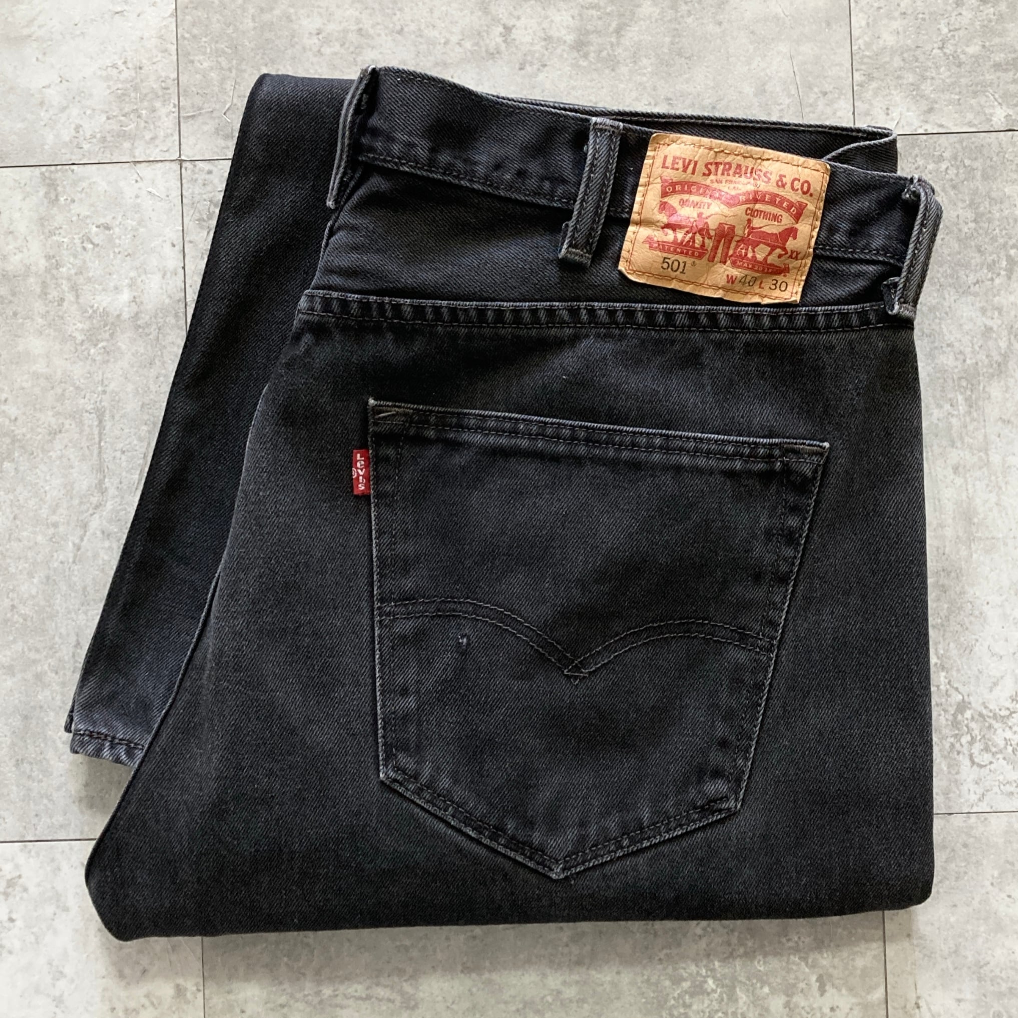 USA製 Levi’s 501ボタンフライ 黒コーティングデニム W42 L32】Levis 501 リーバイス ボタンフライ ビッグサイズ ブラック