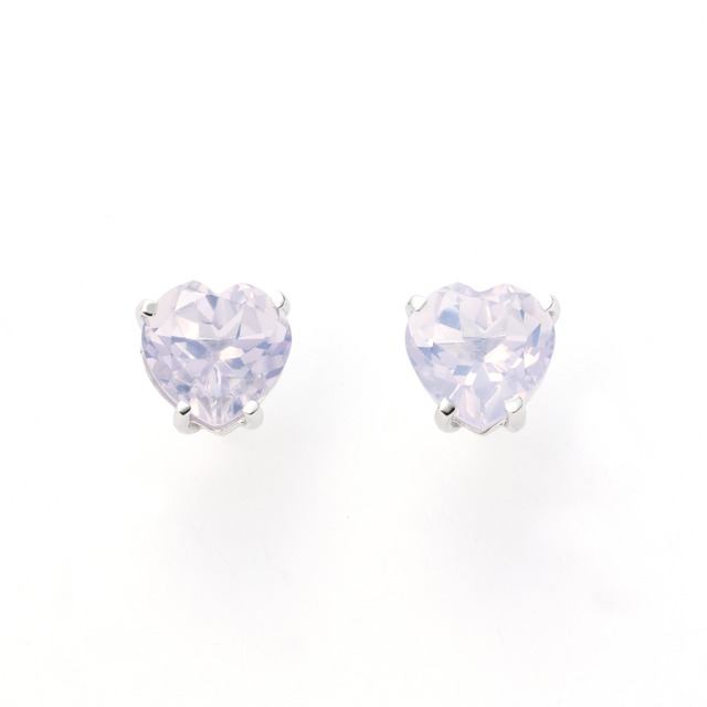 ラベンダークォーツ Gros Bijou ハートピアス
