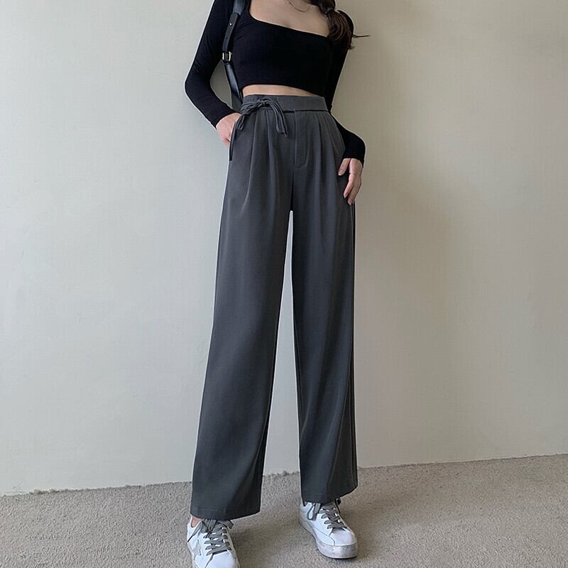 ウェストルーズパンツ サマー薄手カジュアルスタイルスタンダード レトロ 夏物 ガールズファッション14211327717