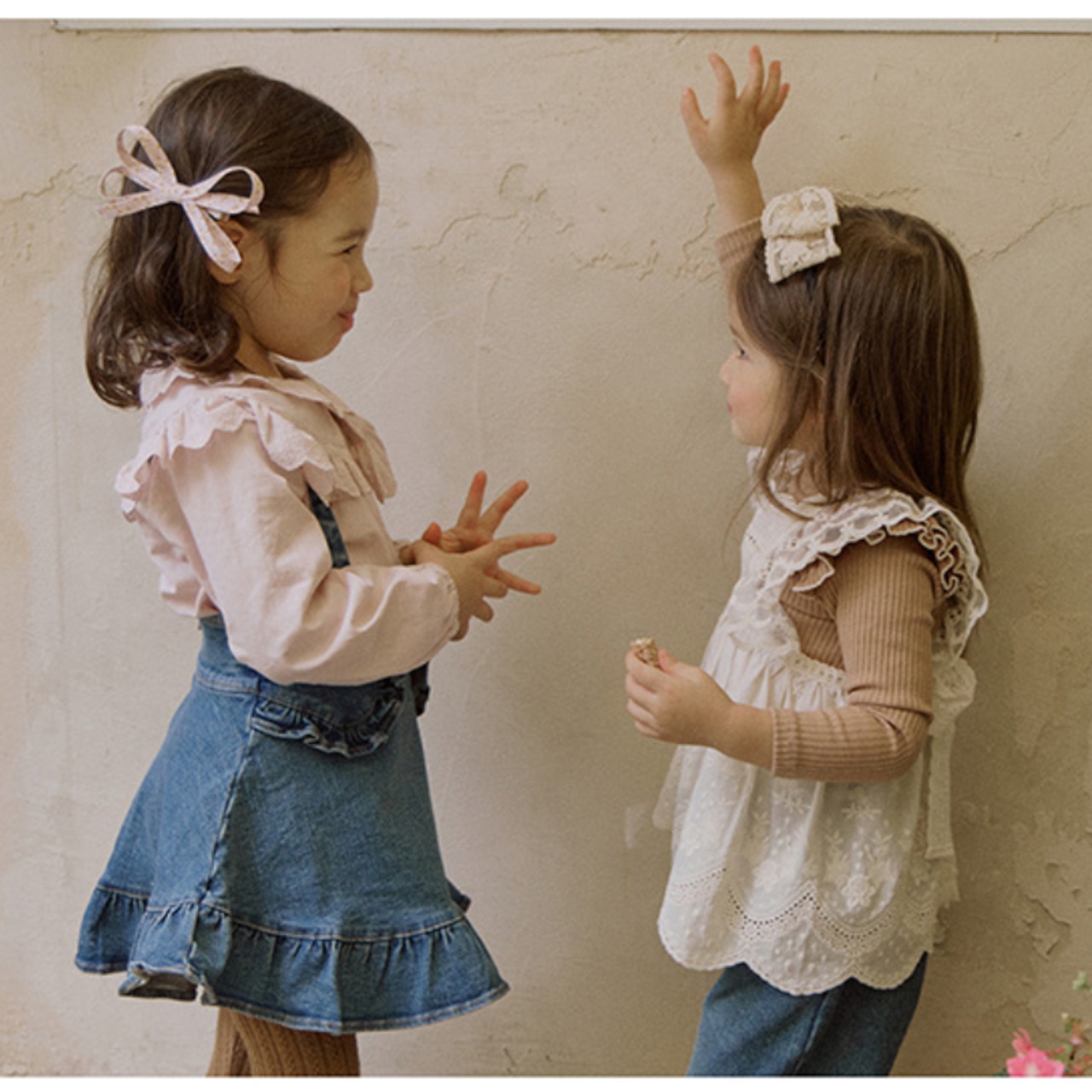 秋フリル裾サロペットスカート2色