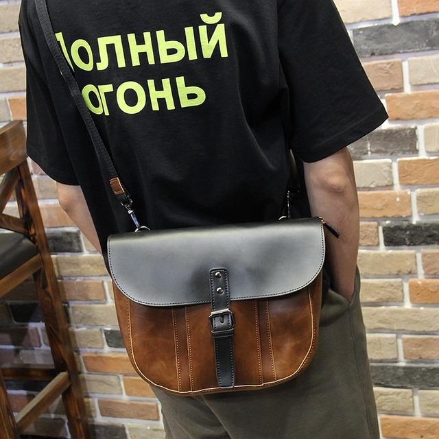 アンティークレザー調メンズライクショルダーＢＡＧ  0237