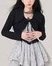 【予約】shawl black knit cardigan