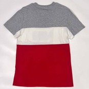 G-STAR RAW ジースターロウ ボーダー 半袖 Tシャツ M/グレー×レッド系 メンズ