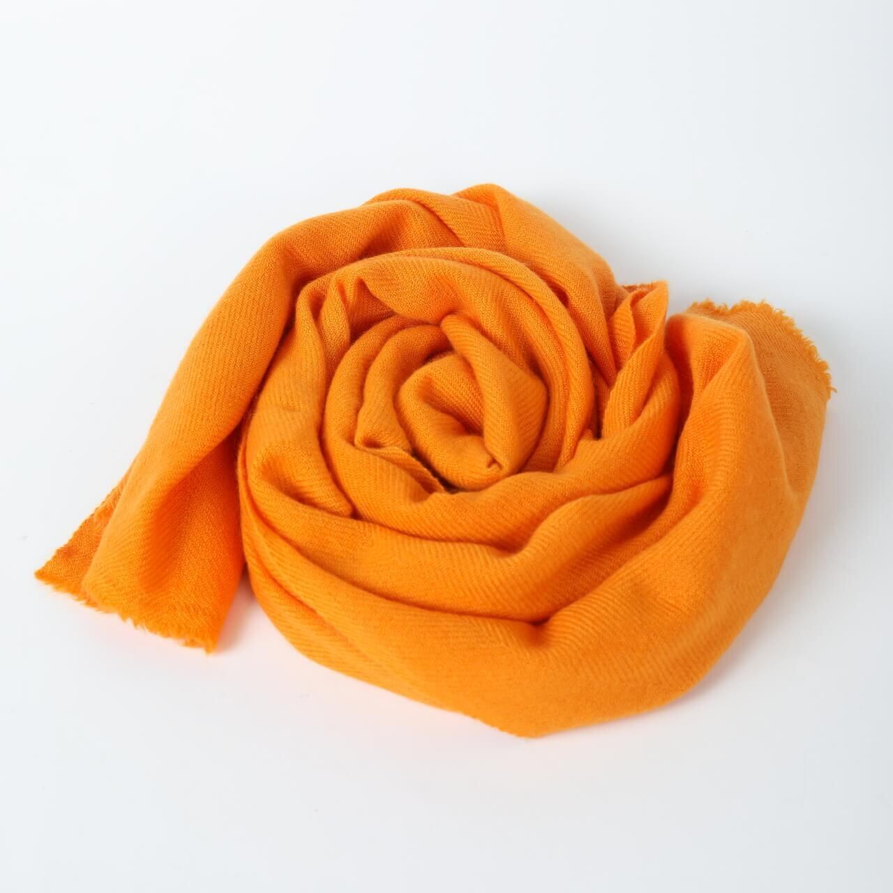 カシミヤ100%ストール オレンジ | ヒマラヤンギフト