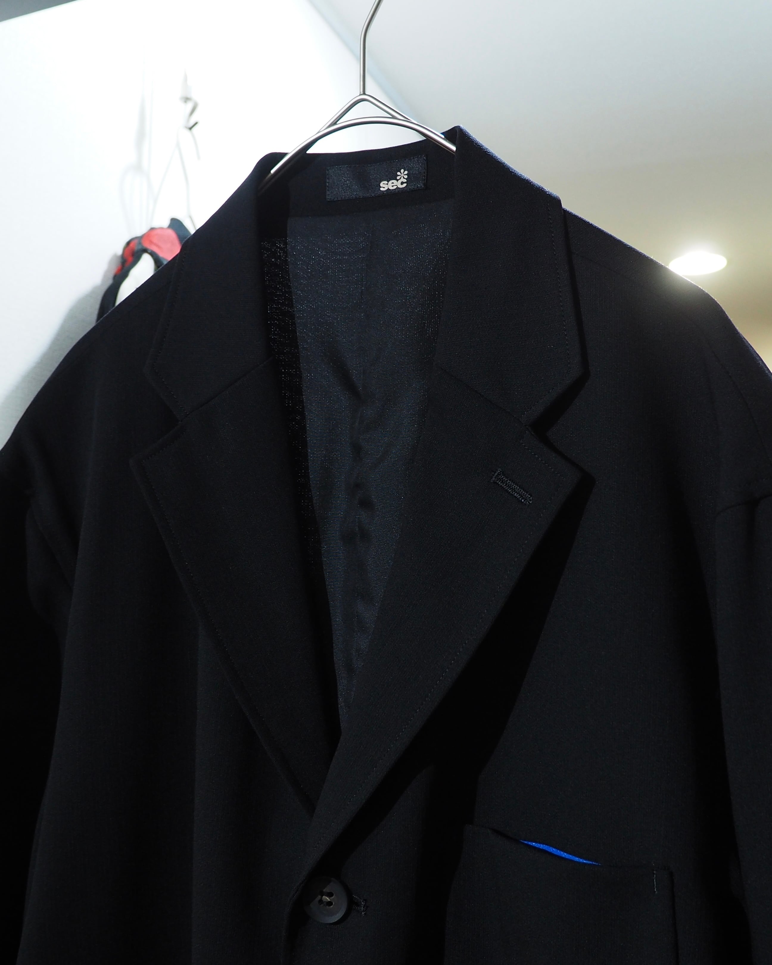 2000s ” sec ” Beautiful Light Blue switching Tailored jacket