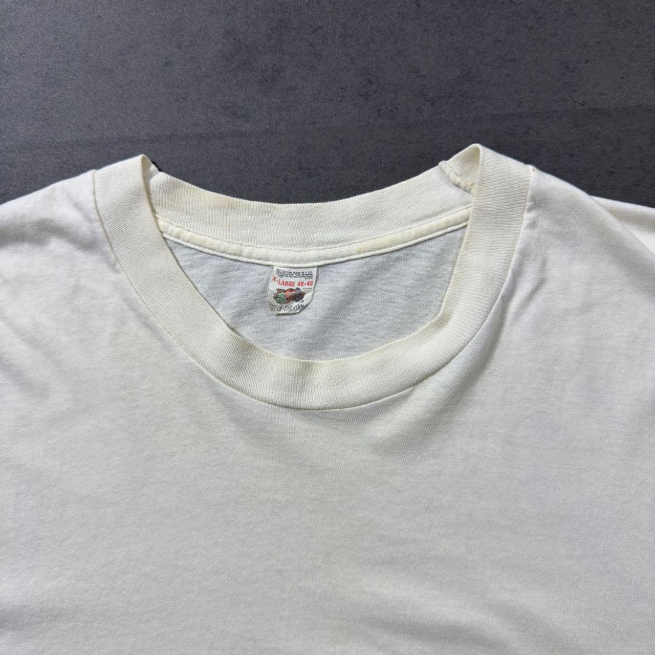 80s FRUIT OF THE LOOM TEE solid XL 古着 - 9