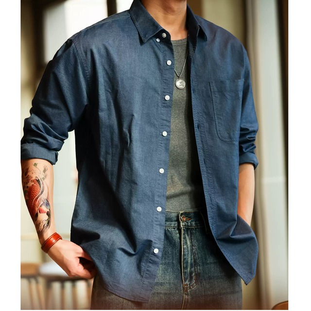 ヴィンテージビジネスカジュアル長袖シャツ 225376