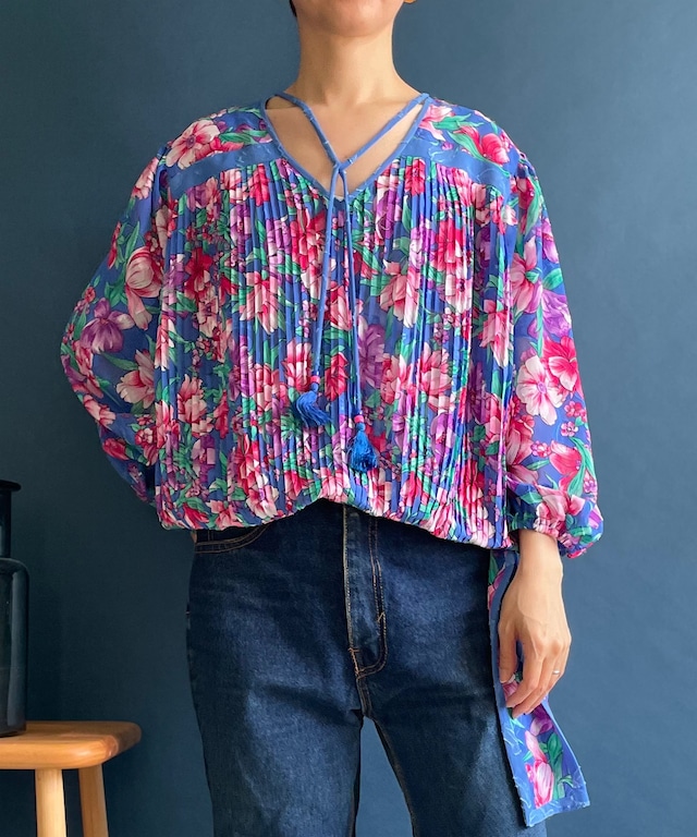 【ご予約分】"Diane Freis" flower print blouse