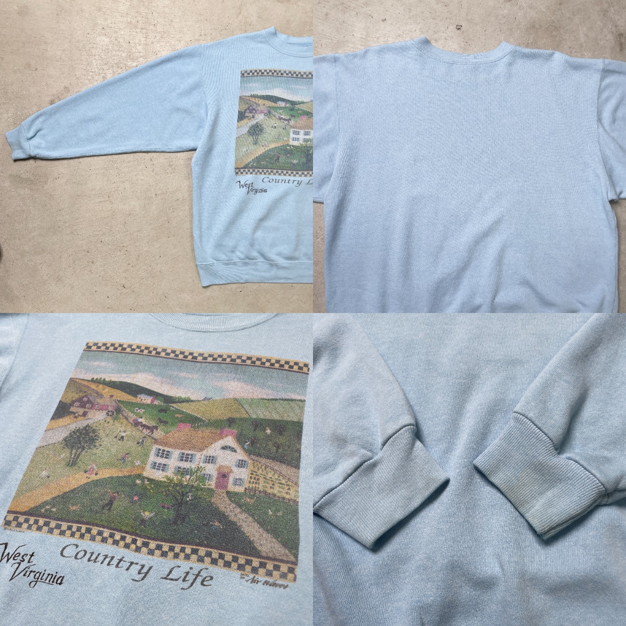 80年代 USA製 Hanes ヘインズ アートプリント スウェットシャツ メンズ 
