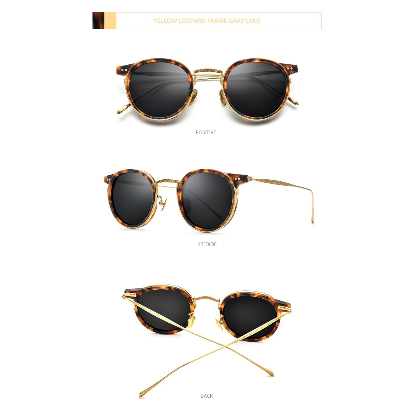 Titanium Acetate Frame Boston Sunglasses / チタン アセテート
