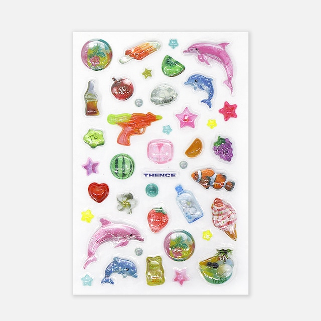 「Paradise」3D クリア エポキシ ステッカー