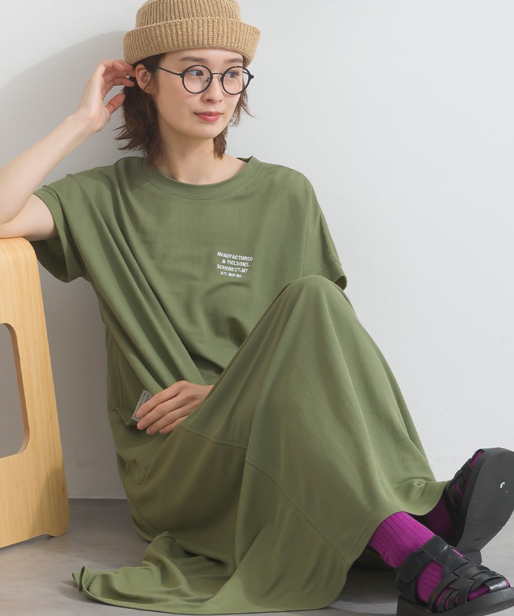 A261026 【接触冷感シリーズ】 ポケット付きフレアワンピース / Cool
