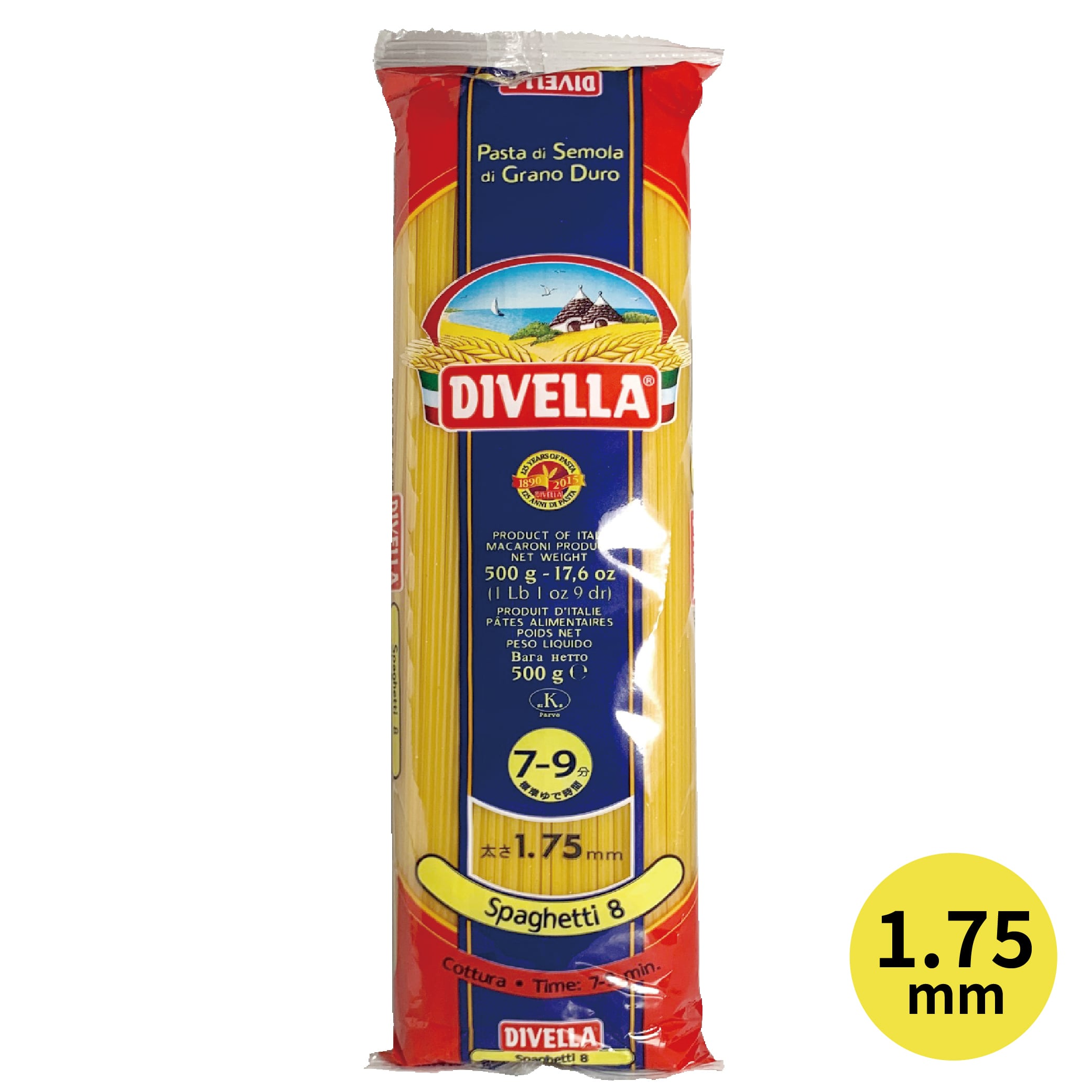 ディヴェッラ #8 スパゲッティ 1.75mm 500g | チャオネット｜イタリア