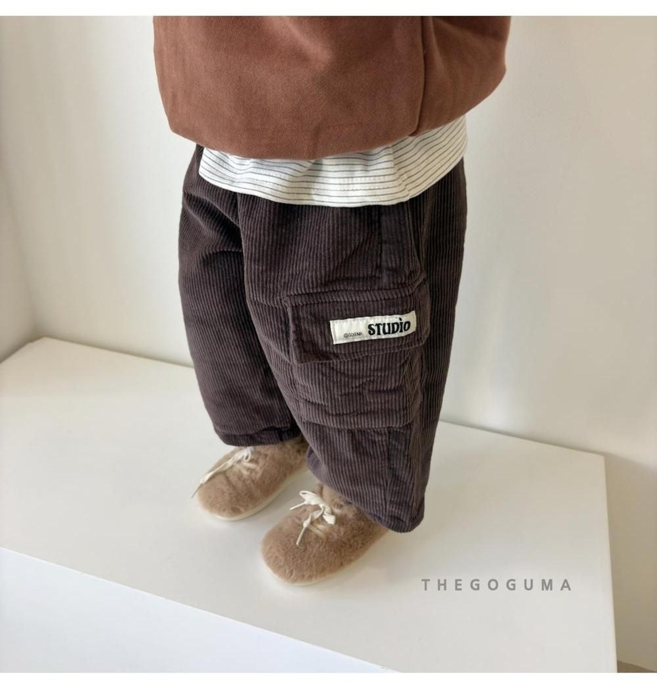 ザゴグマ / THE GOGUMA / コーデュロイカーゴ裏起毛パンツ / 韓国子供服 / キッズ / 26winter〖取寄〗*XS~XL*