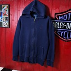 90s POLO RALPH LAUREN 鹿の子ジップパーカー ネイビー キッズ メンズXS相当