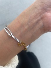 バイカラーリンクブレスレット