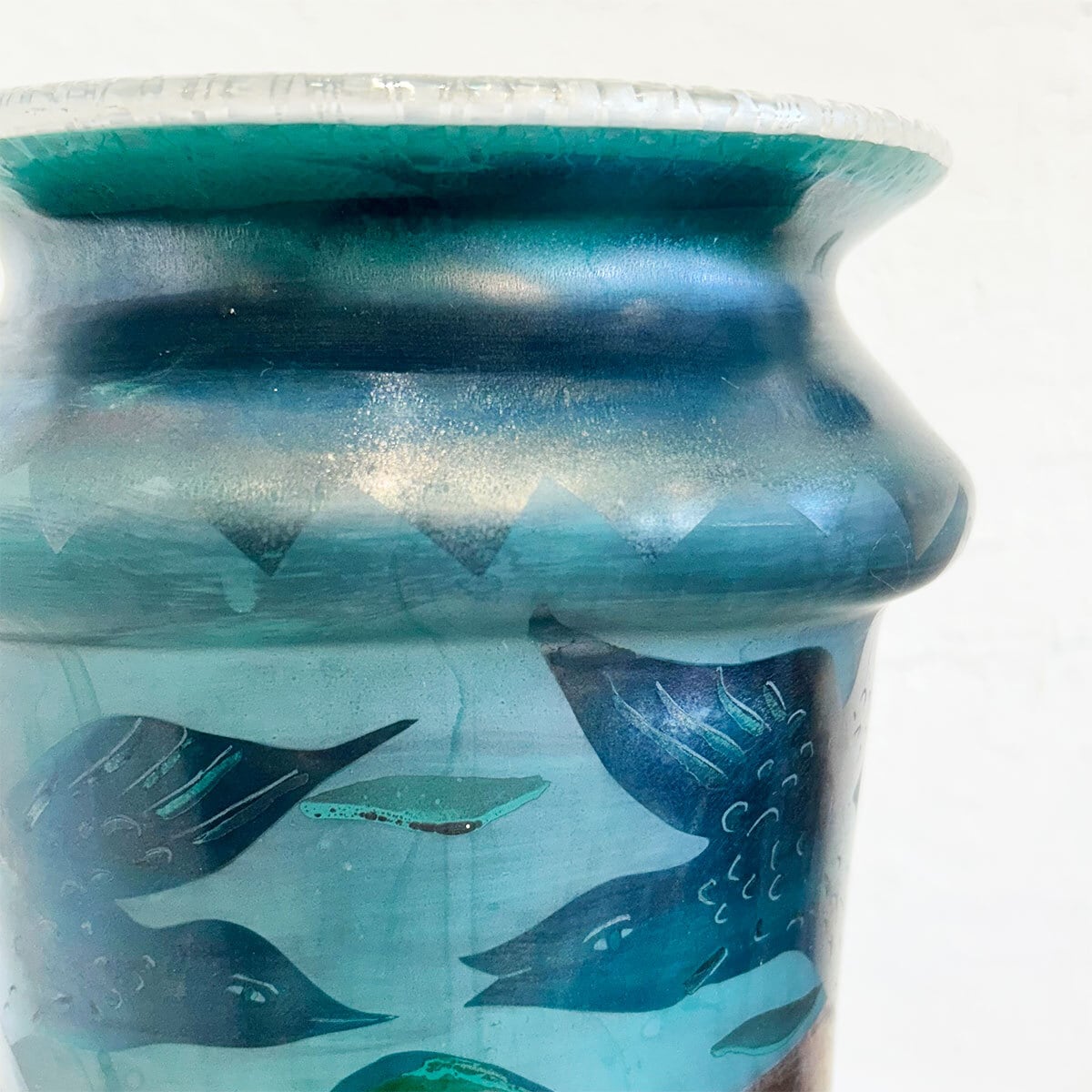 Erwin Eisch art glass flower vase | PANIC ART MARKET