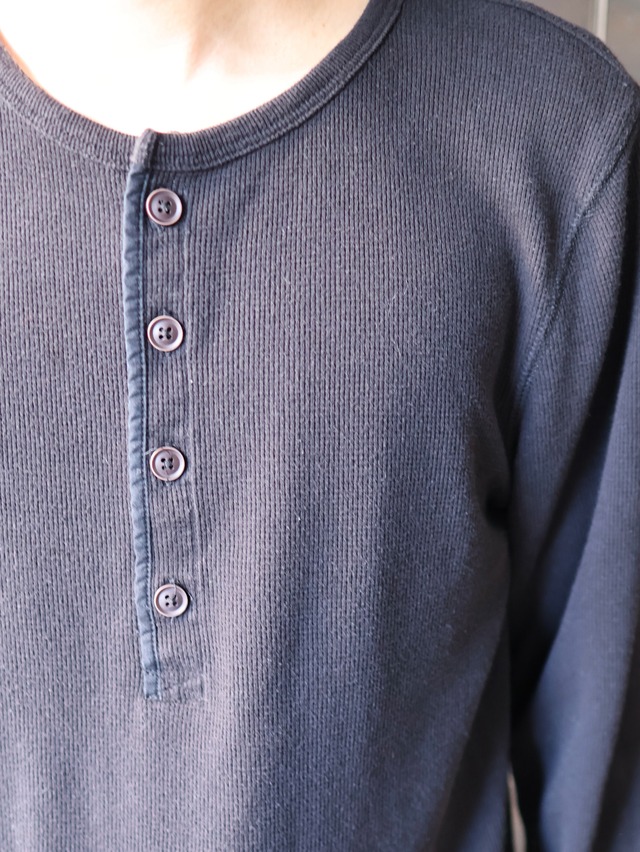 relaxed thermal polo shirt