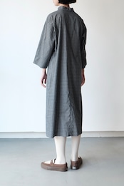 Micro graph check midi dress