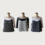 総レース デザイン キャミベスト｜ブラック｜サムネイル17