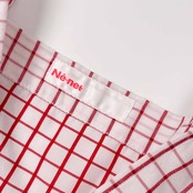 リネン混 Ne-net ネネット チェック 刺繍 デザイン ノースリーブ ワンピース 2/マルチ レディース エイ・ネット