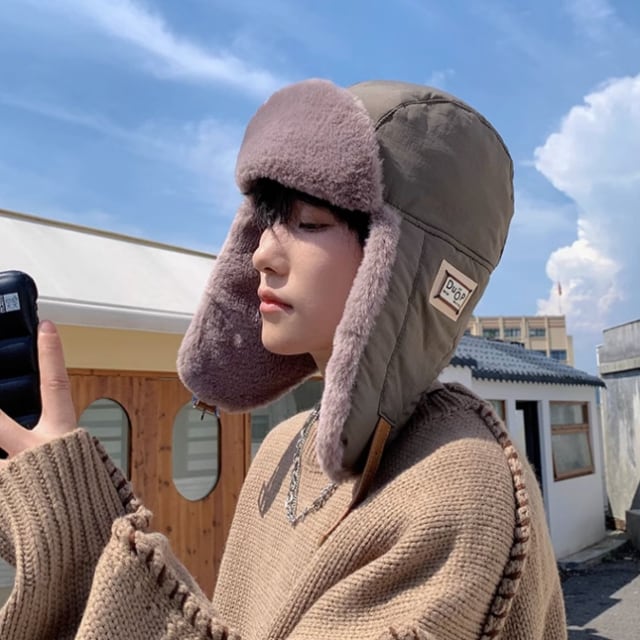 予約販売】パイロット帽子 メンズ ロシア帽 厚手 ファー イヤー