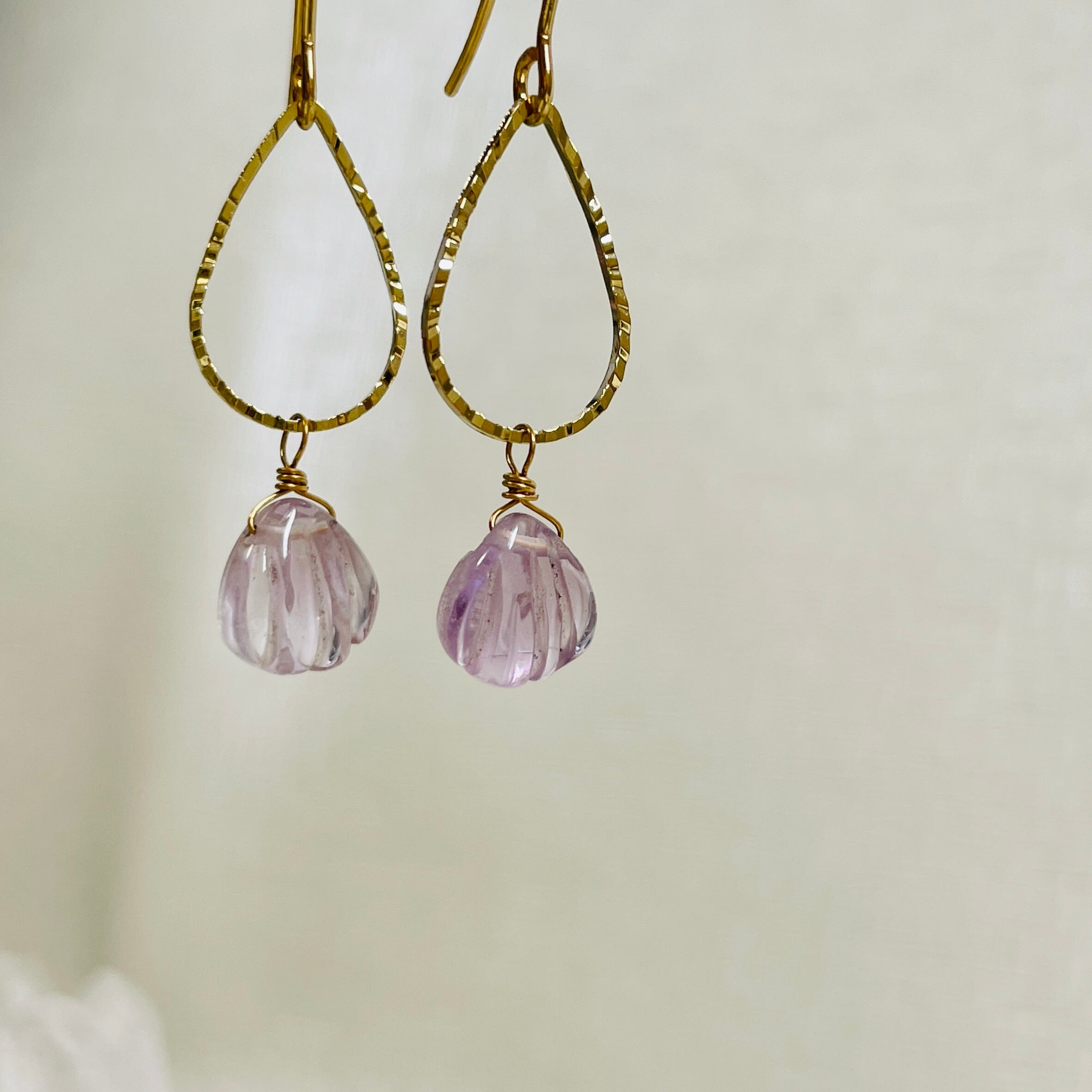 数量限定】72 貝の涙 アメトリン ／ ピアス イヤリング | G☀️BLESS